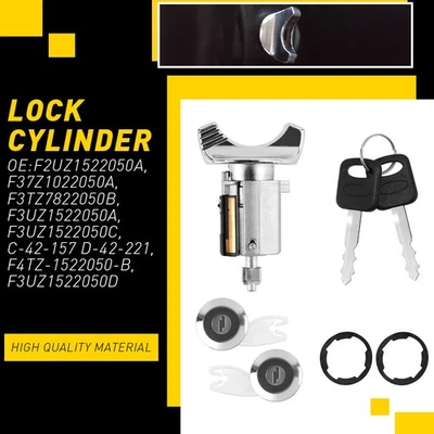 JUEGO 2 LLAVES CILINDRO ENCENDIDO Y CERRADURA PUERTA BRONCO F-250 F-150 F-350 NUEVO Foto 1 de 4