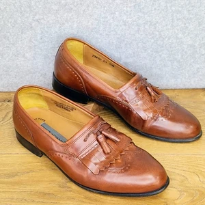 STACY ADAMS Herren 12 M Leder Elegant Schuhe Flügelspitze Quaste 23412 Büro Kirche - Bild 1 von 11