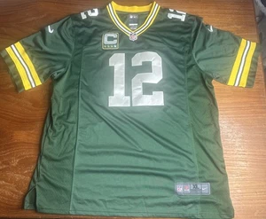 Nike On-Field Aaron Rodgers Green Bay Packers Captain’s Patch #12 Jersey  XL - Picture 1 of 8