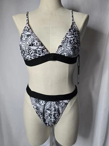 NWT ED HARDY SNOW TIGER WHITE BIKINI SET 2 PIECES SWIMSUIT Size Large - Picture 1 of 19