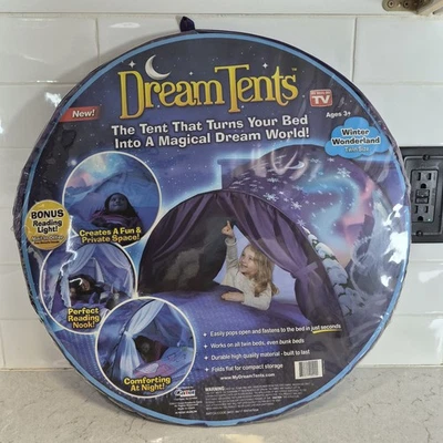 Dream Tents Pop Up Tent Winter Wonderland Twin Size Bed Toys Kids As Seen On TV - Image 1 of 2