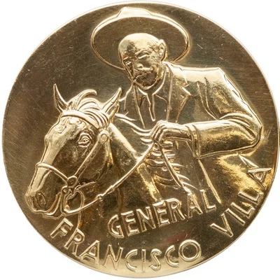 1960 Mexico Gold General Francisco Villa Unc Details Medal Grove-P-372 - Image 1 of 2