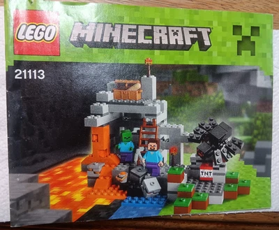 Lego 21113 Minecraft La Cueva Manual de instrucciones Sin ladrillos Foto 1 de 2