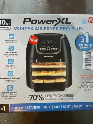 PowerXL Vortex Air Fryer, Vortex Rapid Air Technology, SmartSync,Broil, Bake - Image 1 of 4