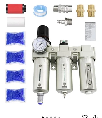 1/2" NPT Industrial Gr. 3 Stage Air Drying System For Air Comp. Auto Drain 0496 - Image 1 of 4