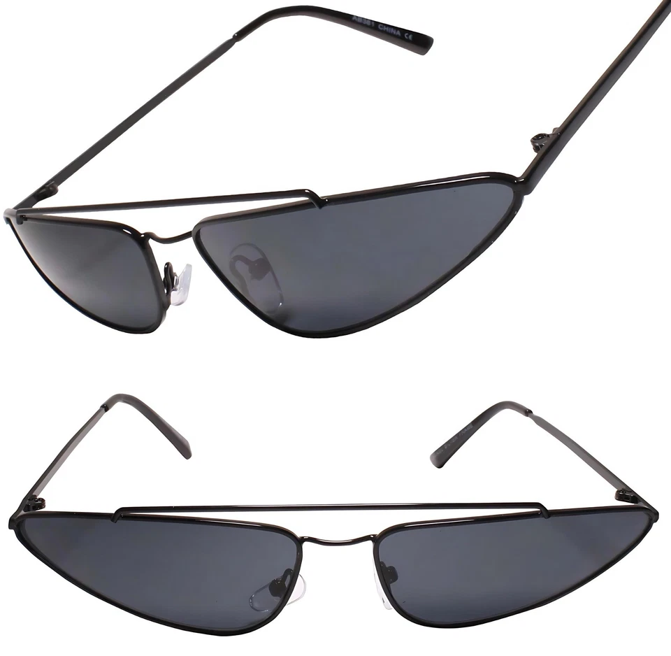 Elegante Exótico Único Elegante Sexy Delgado Minimalista Negro Ojo de Gato Gafas de Sol Foto 1 de 4