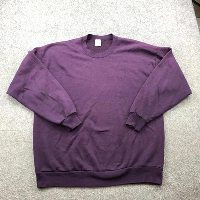 Vintage Jerzees Sweatshirt Mens 2XL Purple Made USA Crewneck Pullover 90s Casual - Image 1 of 4