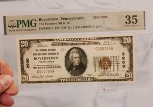 U.S. (Boyertown, PA) - Series of 1929 $20.00 National Currency Banknote VF-35 - Picture 1 of 8