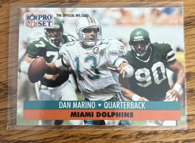 1991 Pro Set Football #210 Dan Marino Miami Dolphins Hall Of Fame - Image 1 of 2