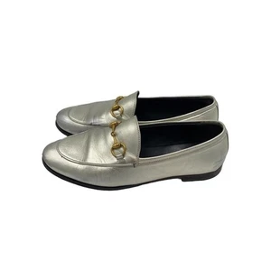 Gucci mocassini da donna Horsebit in pelle argento EU37/US7 115116c - Foto 1 di 24
