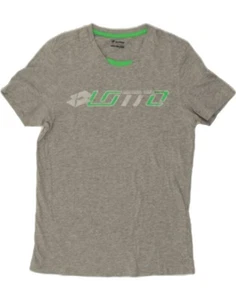 LOTTO Mens Slim Graphic T-Shirt Top Large Grey Flecked Cotton BL23 - Picture 1 of 3