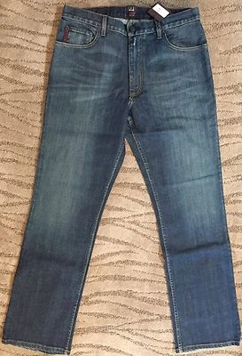 Pantalones de mezclilla para hombre IKE BEHAR NY "ALAN" - talla 33 x 34 - clásicos - pierna recta - mezclilla oscura - nuevos con etiquetas Foto 1 de 4