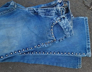 R21 GIRLS Studded Flare Jeans size 10 (24x27) - Picture 1 of 5