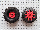 Lego 2 x Reifen + Felge 3634b rot Felge Zahnrad g9 17x43 392-1 393-1 394-1