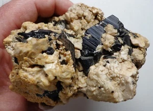 WRG- Black Tourmaline in Matrix Specimen 1 Pound 7.1 Oz - Picture 1 of 8