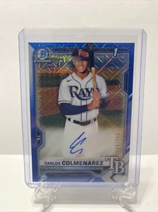 2021 Bowman Chrome Carlos Colmenarez HTA Choice Blue AUTO RC /150 - Picture 1 of 2