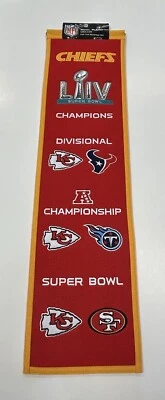 Kansas City Chiefs NFL Road To Super Bowl LIV Winning Streak Heritage Banner!!! - Image 1 of 4