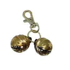 Bells for dogs & cats Lahore Diamond  cut brass, inc lobster clasp & ring 