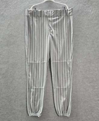 Calça de beisebol Rawlings masculina Activewear XL listrada cinza costura interna 30 nova com etiquetas - Imagem 1 de 4