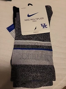NIKE Multiplier Kentucky Wildcats Football 2 Pairs Socks Set Home Awy Sz 8-12 - Picture 1 of 4