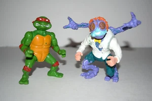 Vintage Raphael & Baxter Stockman Tartarughe Ninja Mutanti TMNT 88 89 Playmates - Foto 1 di 15