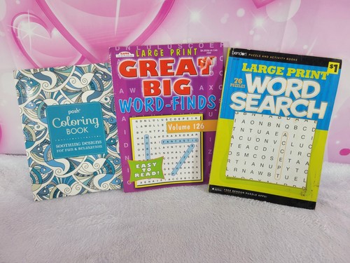 Great Big Word Finds Search Kappa Books Bendon Posh Coloring Book 3 pc ...
