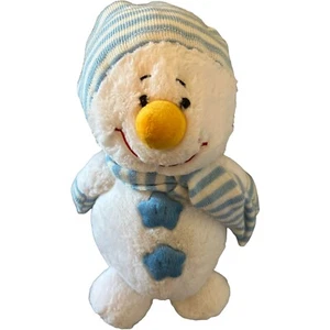 Ganz North Large 17” Snowman Plush Stuffed Animal White Blue Scarf  Winter Hat - Picture 1 of 9