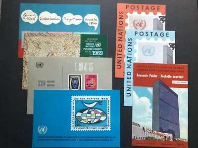 7 carpetas de recuerdo diferentes ONU con 25 autógrafos famosos diseñadores de franqueo ¡únicas! Foto 1 de 4