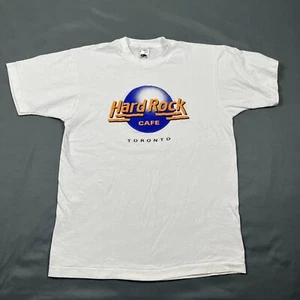 EUC Vintage Hard Rock Cafe Toronto Kanada Größe Large weißes T-Shirt Einzelnaht - Bild 1 von 7