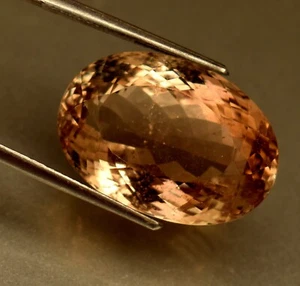 Natural Imperial Topaz GTL Certified 29.35 Ct Oval Cut Loose Gemstone For Ring - Picture 1 of 5