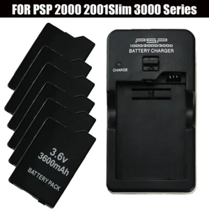 3600mAh Rechargeable Battery wall Charger for Sony PSP 2000 3000 2001 3001 Fat  - Picture 1 of 28