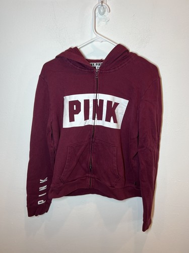 UNDERCOVER Giacca con cappuccio rosa Victoria's Secret taglia small marrone manica lunga ottime condizioni