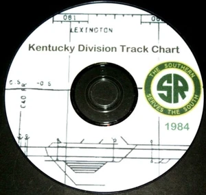Southern Railway 1984 Kentucky Division Gleiskarte PDF Seiten DVD - Bild 1 von 5