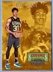 Ochai Agbaji 2022-23 Panini Contenders Rookie Stallions #13 Jazz Jayhawks RC - Bild 1 von 2