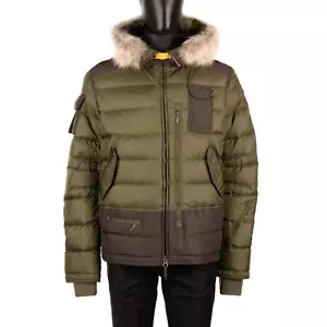 PARAJUMPERS Skijacke Daunenjacke Jacke SKIMASTER Pelz Military Grün Grau 08925 - Bild 1 von 8