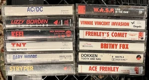 15 cassette tapes 80s Rock Keel TNT WASP AC/DC Stryper Ace Frehley Dokken KISS - Picture 1 of 4