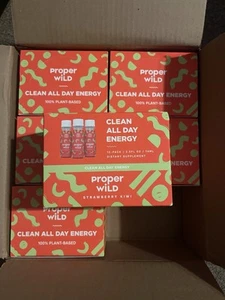 Proper Wild Energy Shot Strawberry Kiwi 2.5oz -CASE Qty 72 Organic Vegan Healthy - Picture 1 of 6