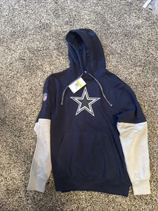 Nike Men's Dallas Cowboys Sideline Club Blue Pullover Hoodie Size S - Picture 1 of 14