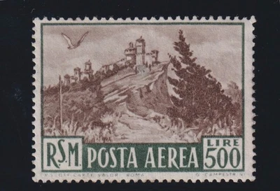 1951 REPUBBLICA DI SAN MARINO P.A. 500L.  MNH CERT. DIENA Foto 1 de 3