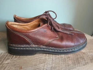 Born Mens Leather Oxford Shoes Size 9 Brown Pebbled Chunky Academia - Picture 1 of 9