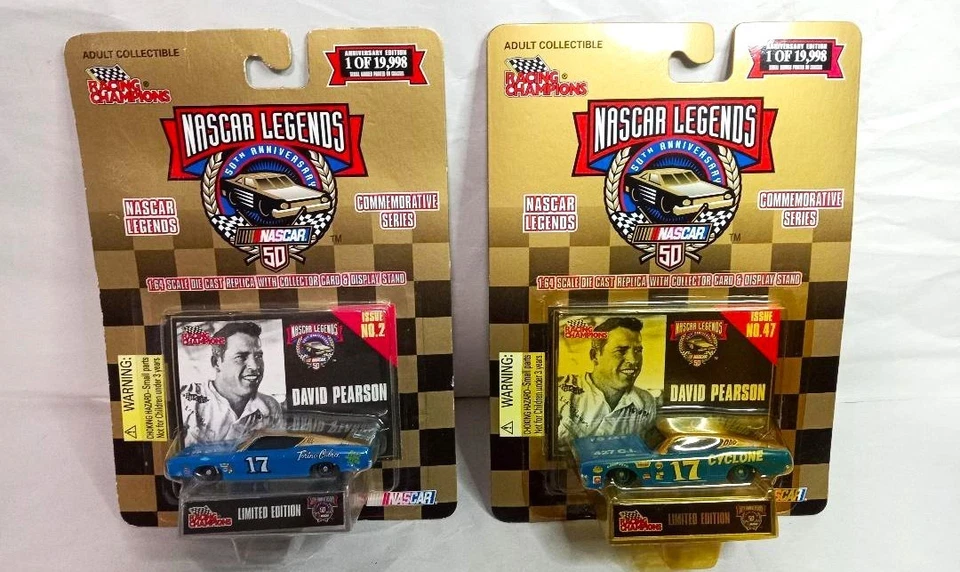 RACING CHAMPIONS/ NASCAR LEGENDS : LOT OF 2:  DAVID PEARSON # 17 – NRFB  - 1998 - Image 1 of 4
