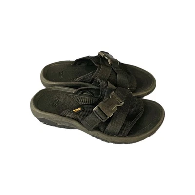 Sandálias slides femininas tamanho 8 pretas Teva Hurricane Verge 1136210 - Imagem 1 de 4