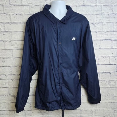 Nike Club Mens Coaches Jacket Size XL Tall Navy Blue NWOT Snap Buttons - Image 1 of 4