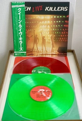 ЯПОНИЯ Obi 1979 QUEEN Live Killers 2 пластинки зеленый красный полупрозрачный виниловый складной чехол - Изображение 1 из 4