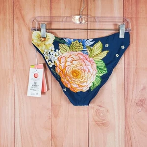 Maaji Reversible Bikini Bottom Size L Floral Cheeky High Rise NEW - Picture 1 of 15