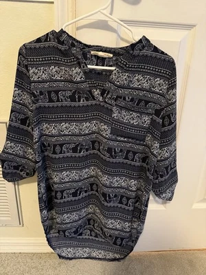 Top para mujer con temática de elefante rosa rosa (talla pequeña) Foto 1 de 4