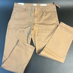 J.Jill Denim Authentic Fit Slim Ankle Jeans Women 12 R Brown Tan Casual Pants - Picture 1 of 8
