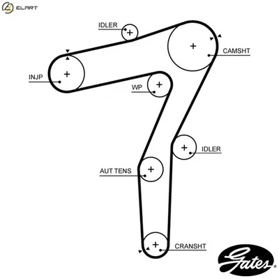 TIMING BELT 5706XS FOR ALFA ROMEO JEEP 46335692/35975 55284529/68818 2.1L 4cyl - Image 1 of 4