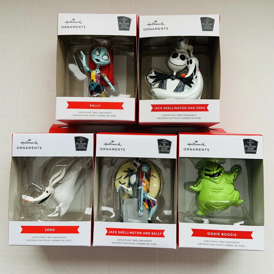 LOTE 5 adornos Disney Pesadilla antes de Navidad Jack Skellington sello Foto 1 de 4