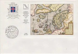 OLD MAPS CARTES ANCIENNES geography ICELAND ISLAND 1984 FDC Mi BL. 6 Slania - Picture 1 of 1